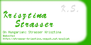 krisztina strasser business card